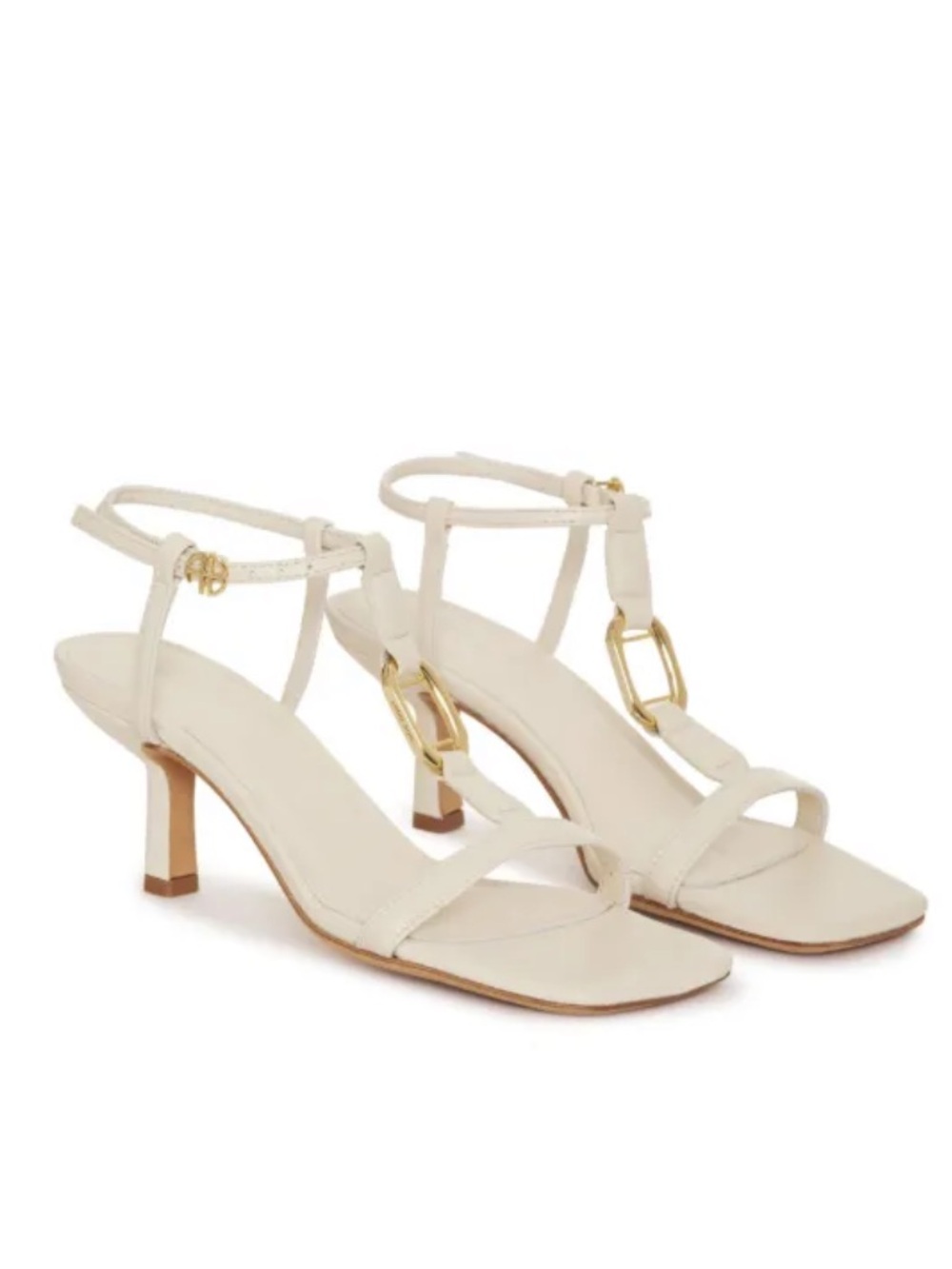 Anine Bing Kiera Cream Leather Sandals  39/9